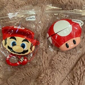 Apple AirPods Pro Red Mario Themed Case